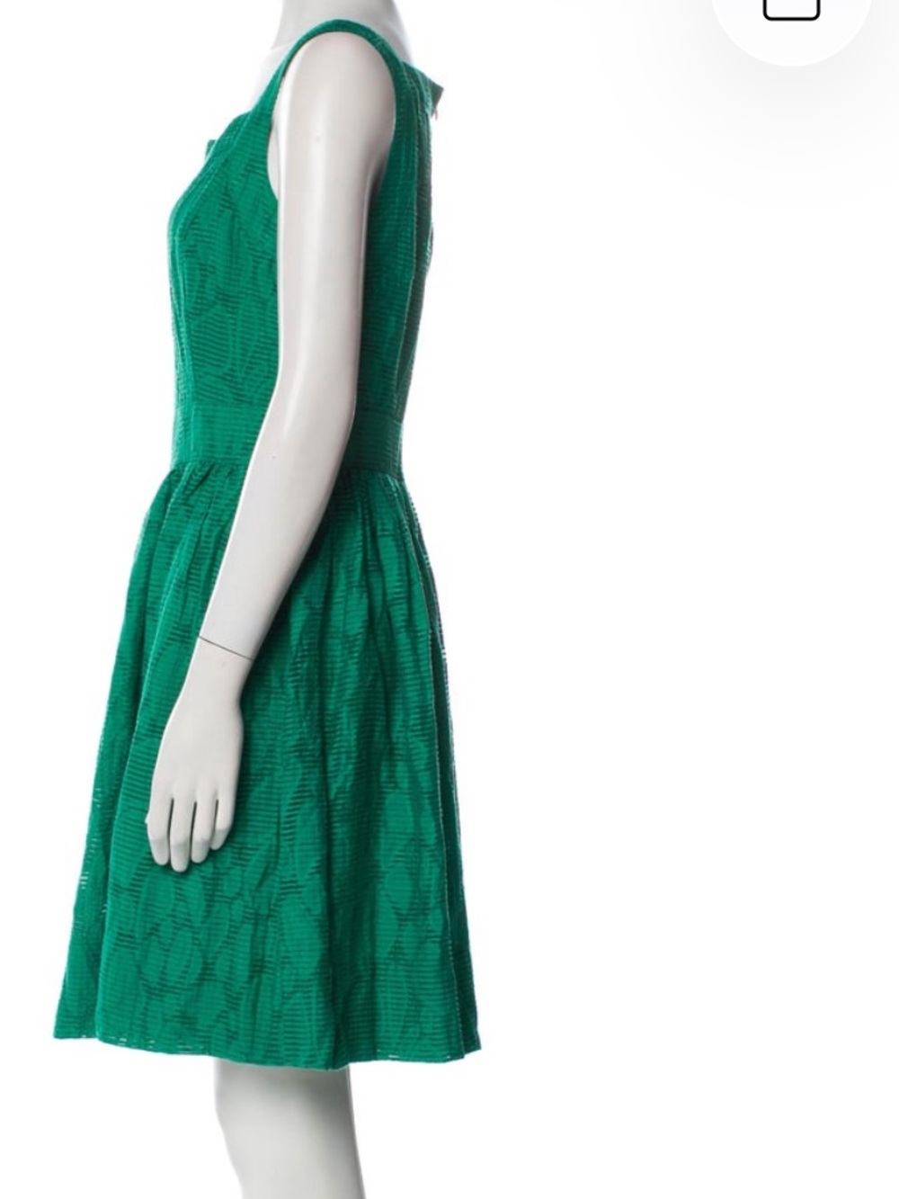 Duro Olowu Emerald Green Printed Square-Neck Mini Dress - Picture 2 of 3